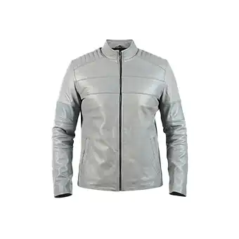 Mens Grey Leather Jackets
