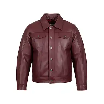 Mens Maroon Leather Jackets
