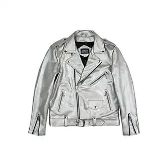 Mens Silver Leather Jackets
