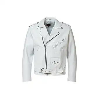 Mens White Leather Motorcycle Jackets