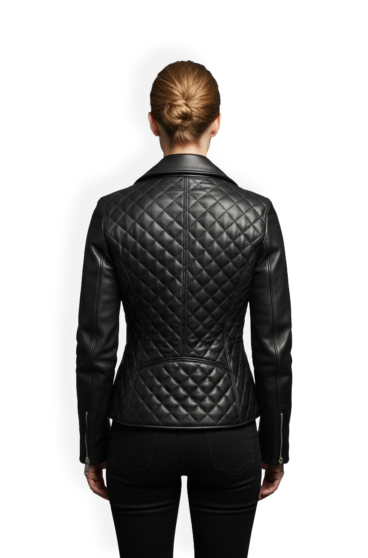 Midnight Diamond Quilted Biker jacket