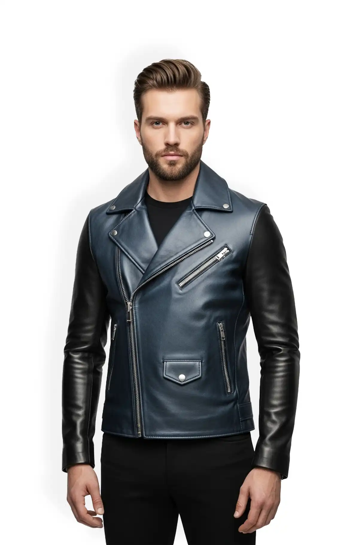 Midnight Vortex Biker Jacket