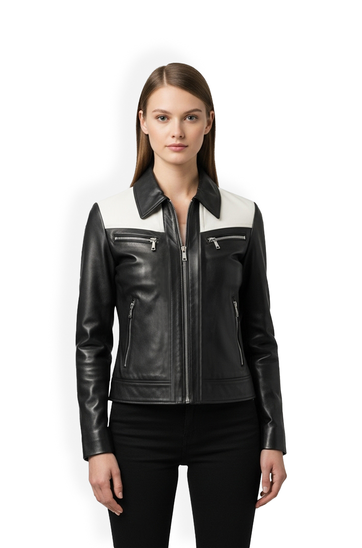 Monochrome Rebel Biker Jacket