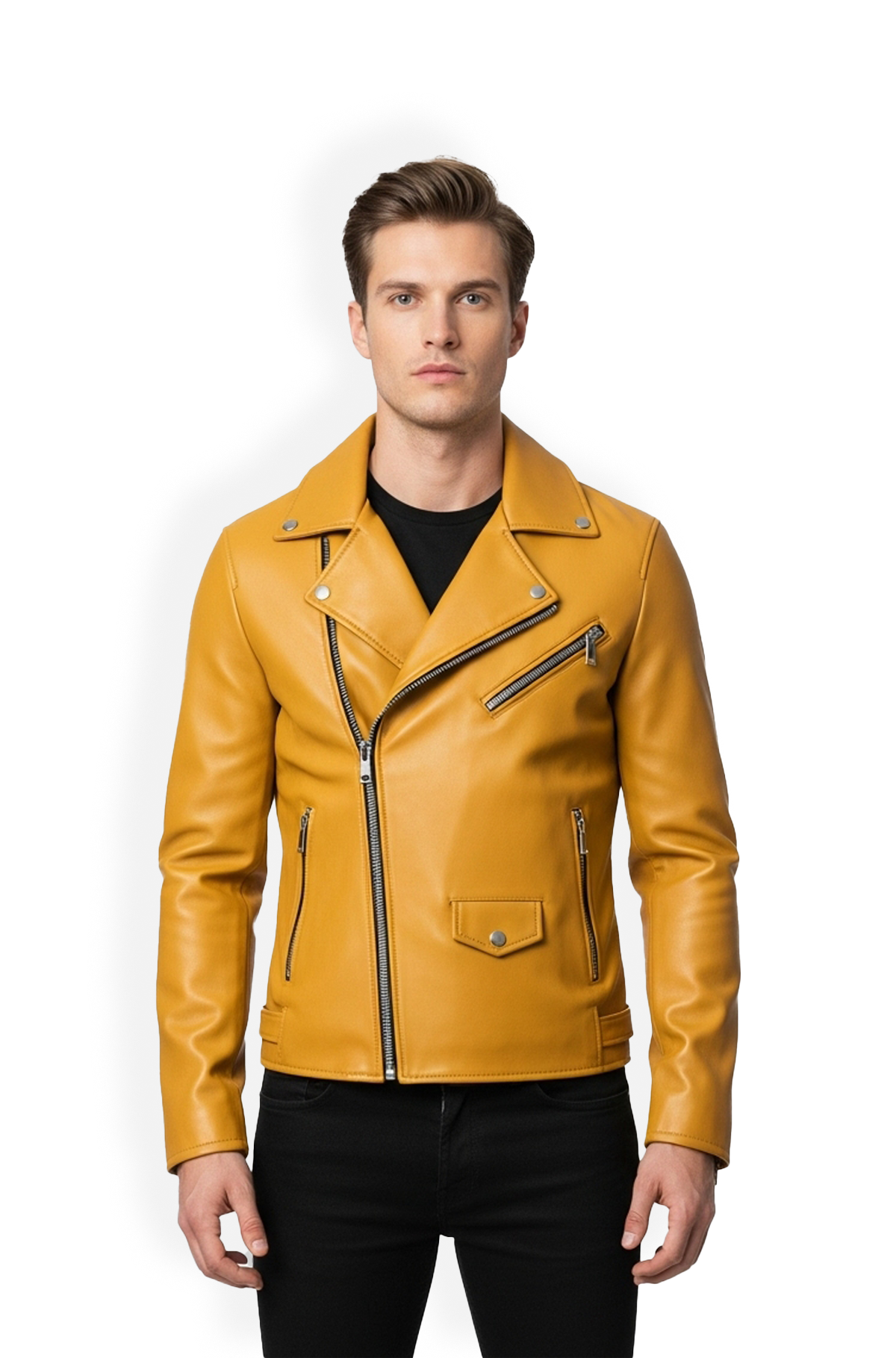 Mustard Edge Classic Biker Jacket