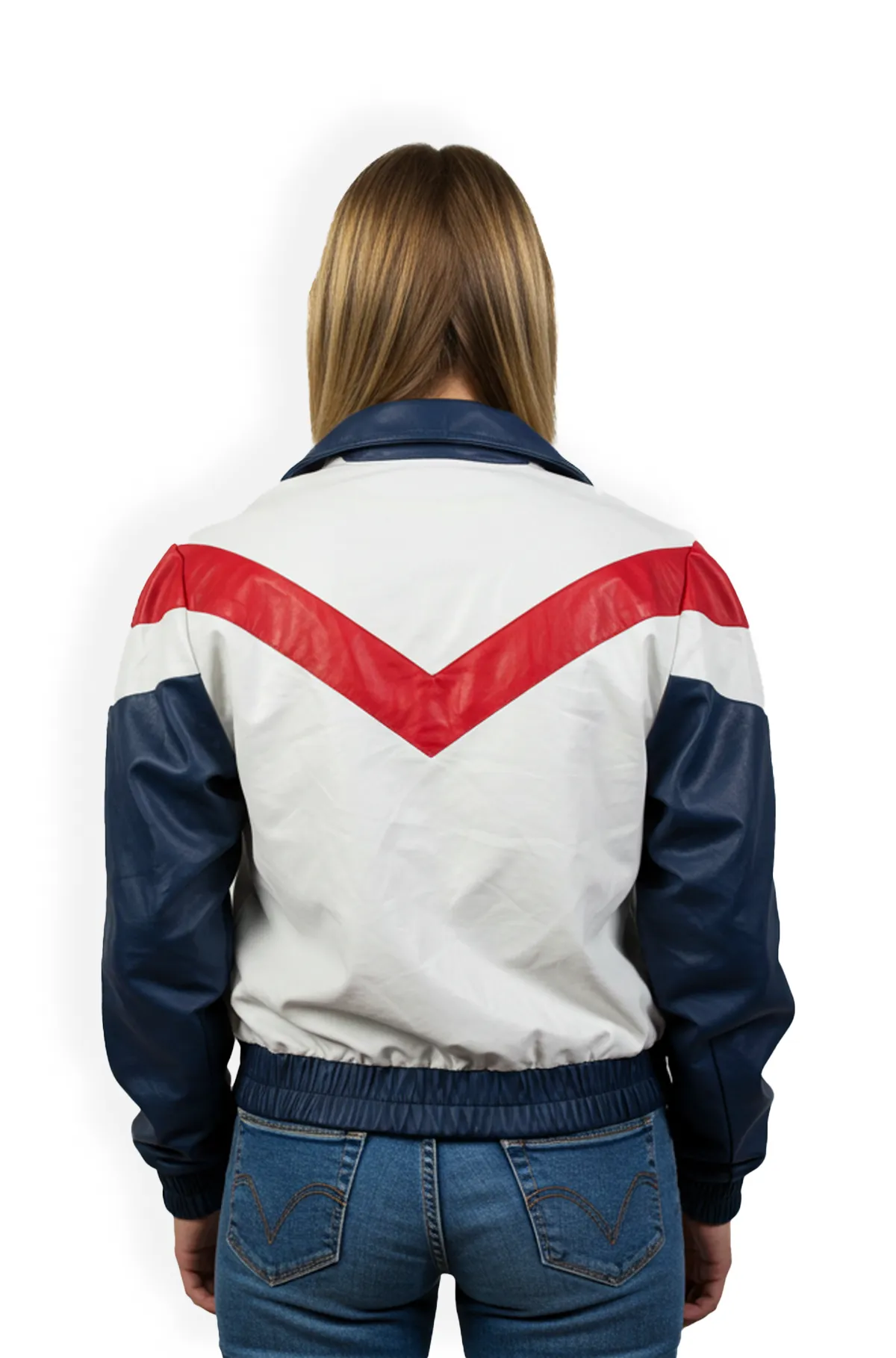 Off White Retro Bomber Leather Jacket