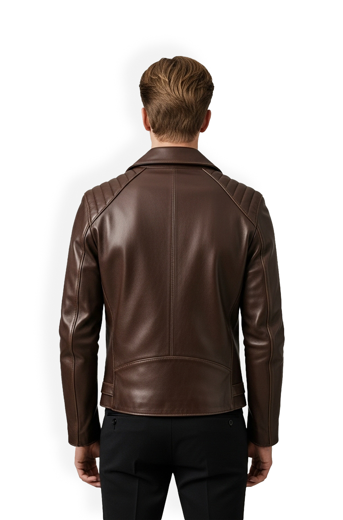 Ridge Classic Brown Leather Biker