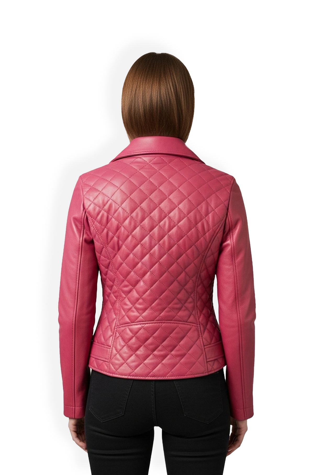 Rose Luxe Quilted Biker Jacket