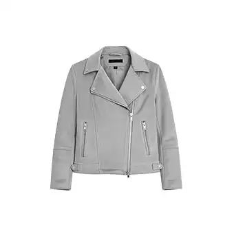 Suede Grey Moto Jackets