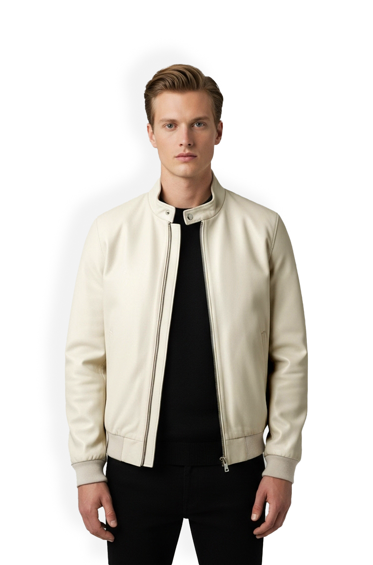 Urban Elegance Ivory Bomber