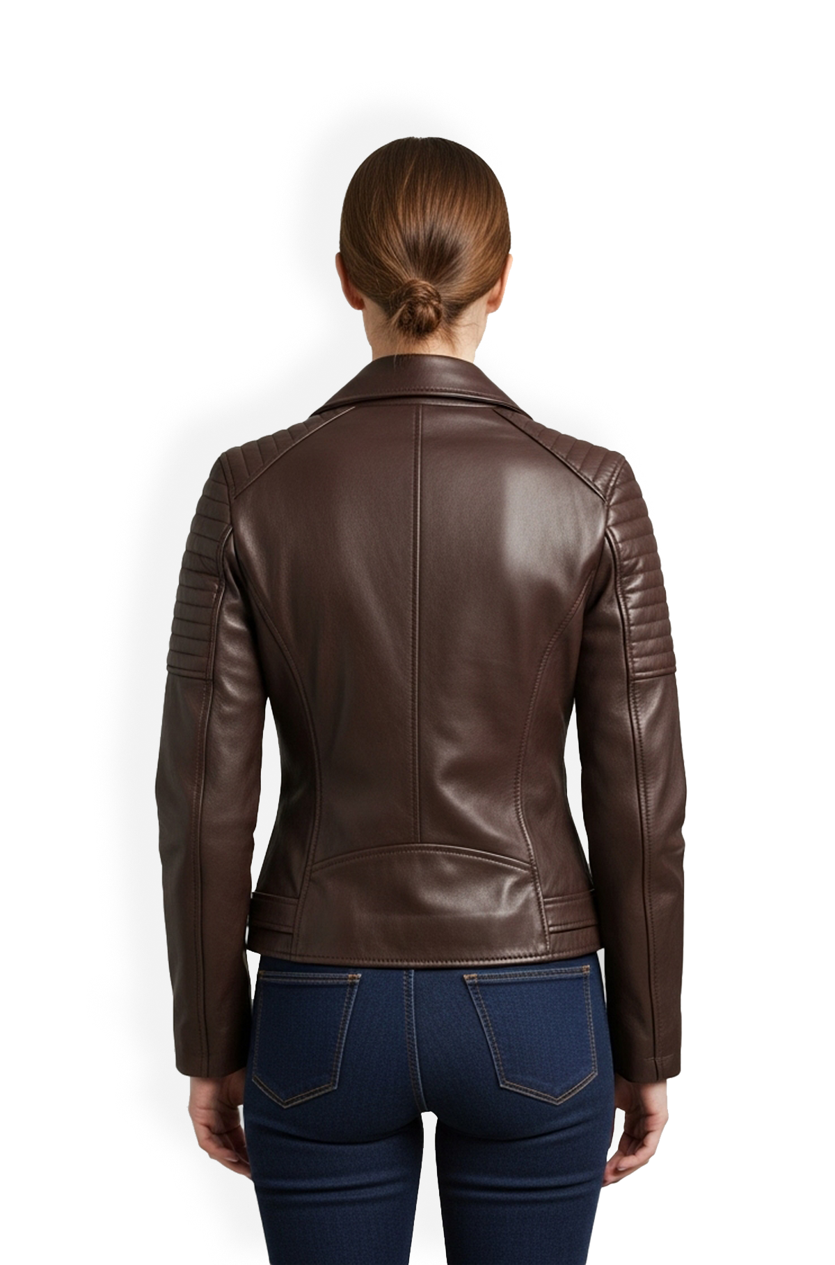 Womens Brown Biker Leather Jacket