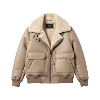 Womens Beige Aviator Jackets