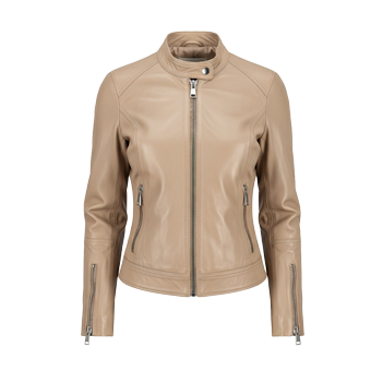 Womens Beige Leather Jackets