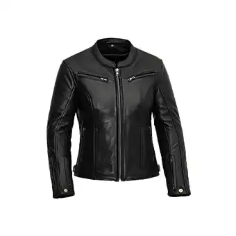 Womens Black Leather Motorcycle Jacket