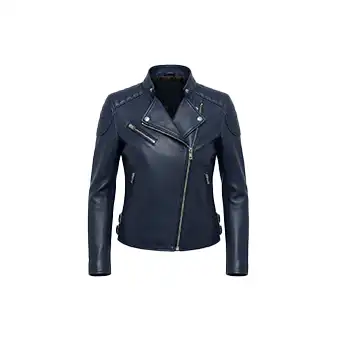 Womens Blue Leather Motorcycle Jackets