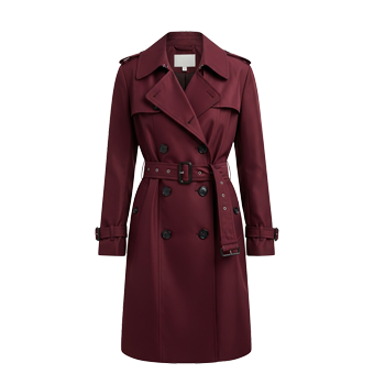 Womens Burgundy Trench Coats