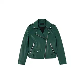 Womens Green Leather Motorcycle Jackets
