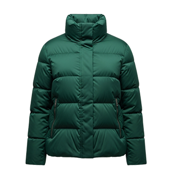 Womens Green Puffer Jackets