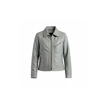 Womens Grey Leather Jackets