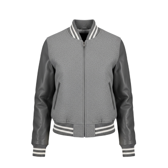 Womens Grey Varsity Jackets