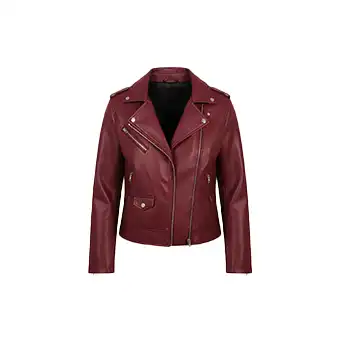 Womens Maroon Leather Jackets
