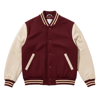Womens Maroon Varsity Jackets