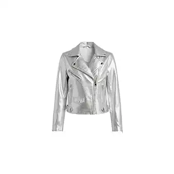 Womens Silver Leather Jackets
