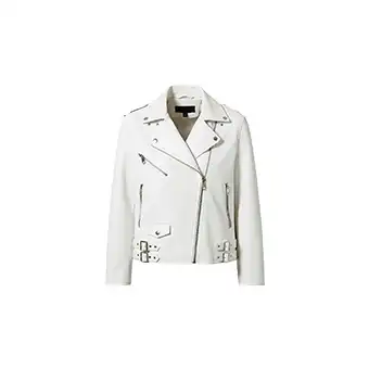 Womens White Biker Leather Jackets