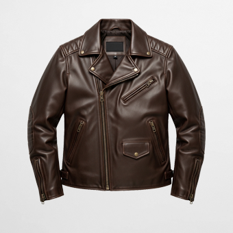 Mens Brown Leather Motorcycle Jackets