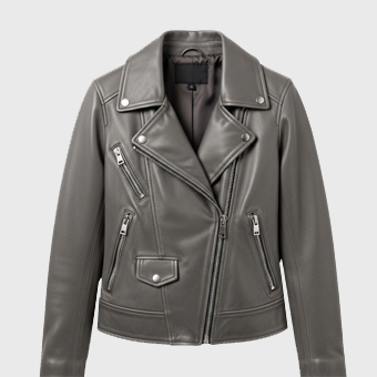 Mens Grey Leather Jackets