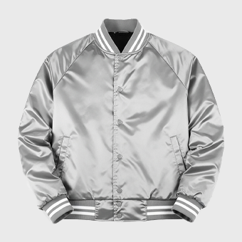 Mens Silver Bomber Jackets