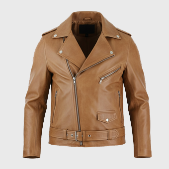Mens Tan Leather Motorcycle Jackets