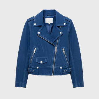 Womens Blue Suede Jackets