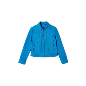 Womens Blue Suede Jackets