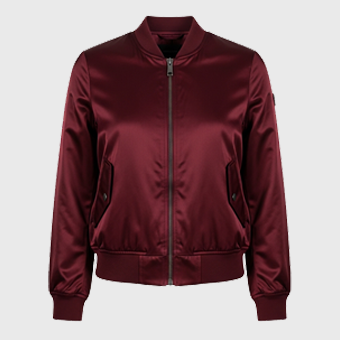 Womens Burgundy Bomber Jackets