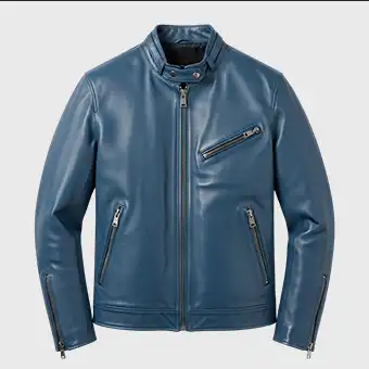 Mens Blue Cafe Racer Jackets
