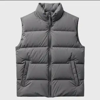 Mens Grey Puffer Vest