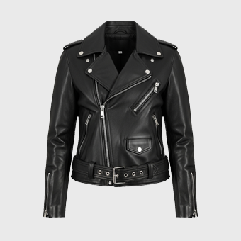Womens Black Biker Leather Jackets