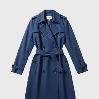 Womens Blue Trench Coats
