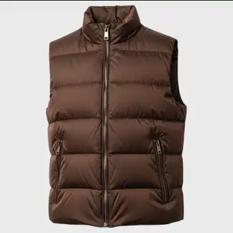 Womens Brown Puffer Vest