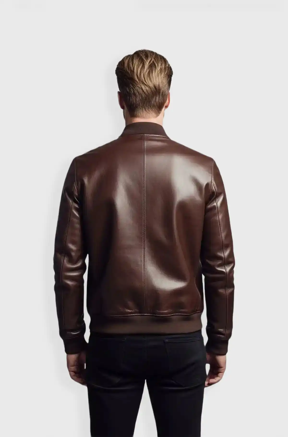 Aero Craft Heritage Brown Leather Bomber Jacket