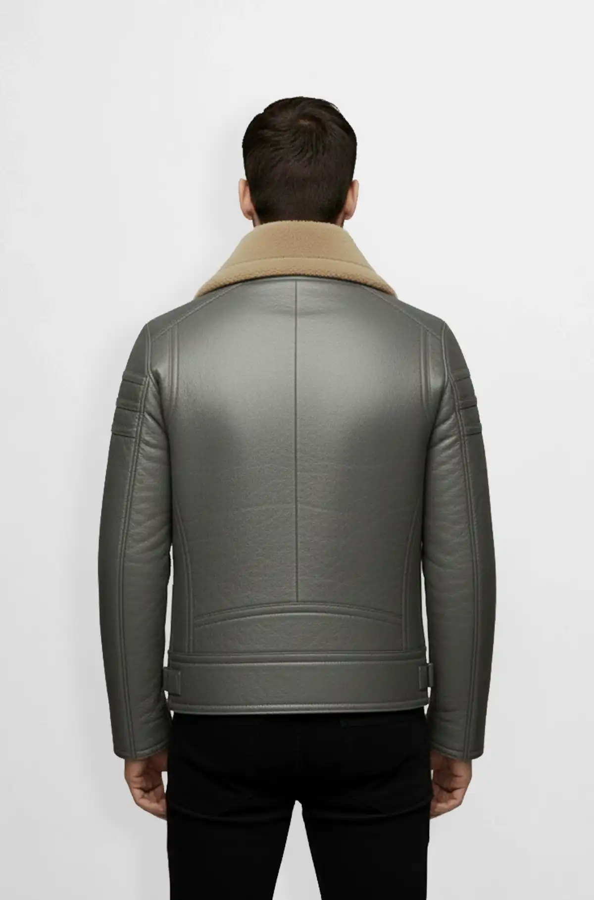 Arctic Grey Shearling Jacket