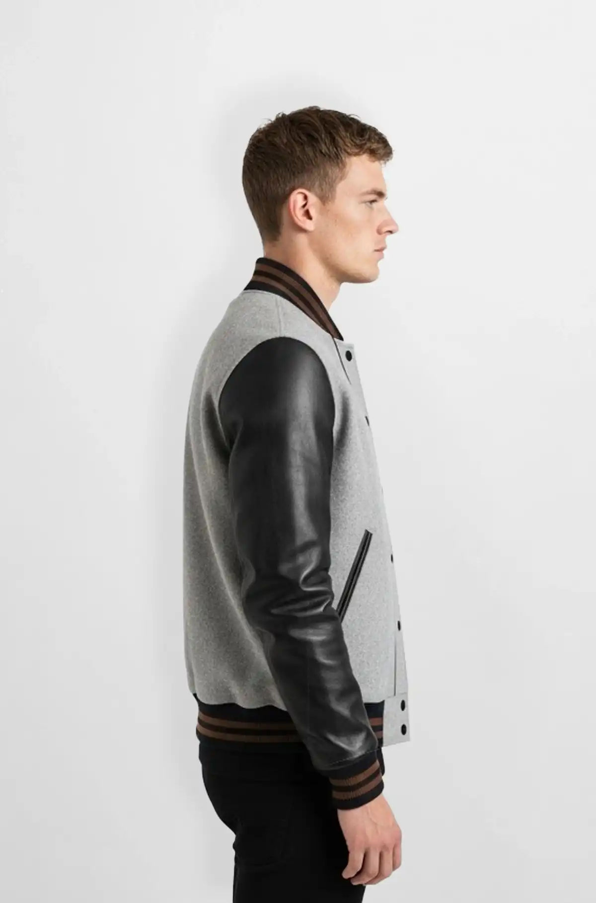 ArcticEdge Varsity Leather Jacket