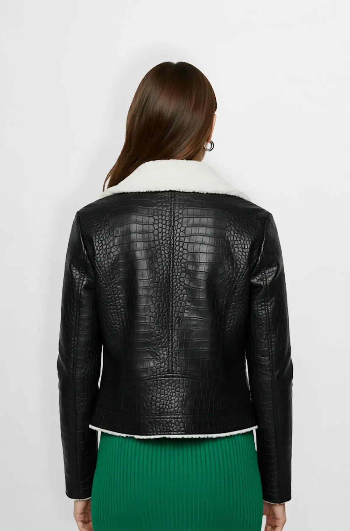 Black Moto Leather Jacket For Women