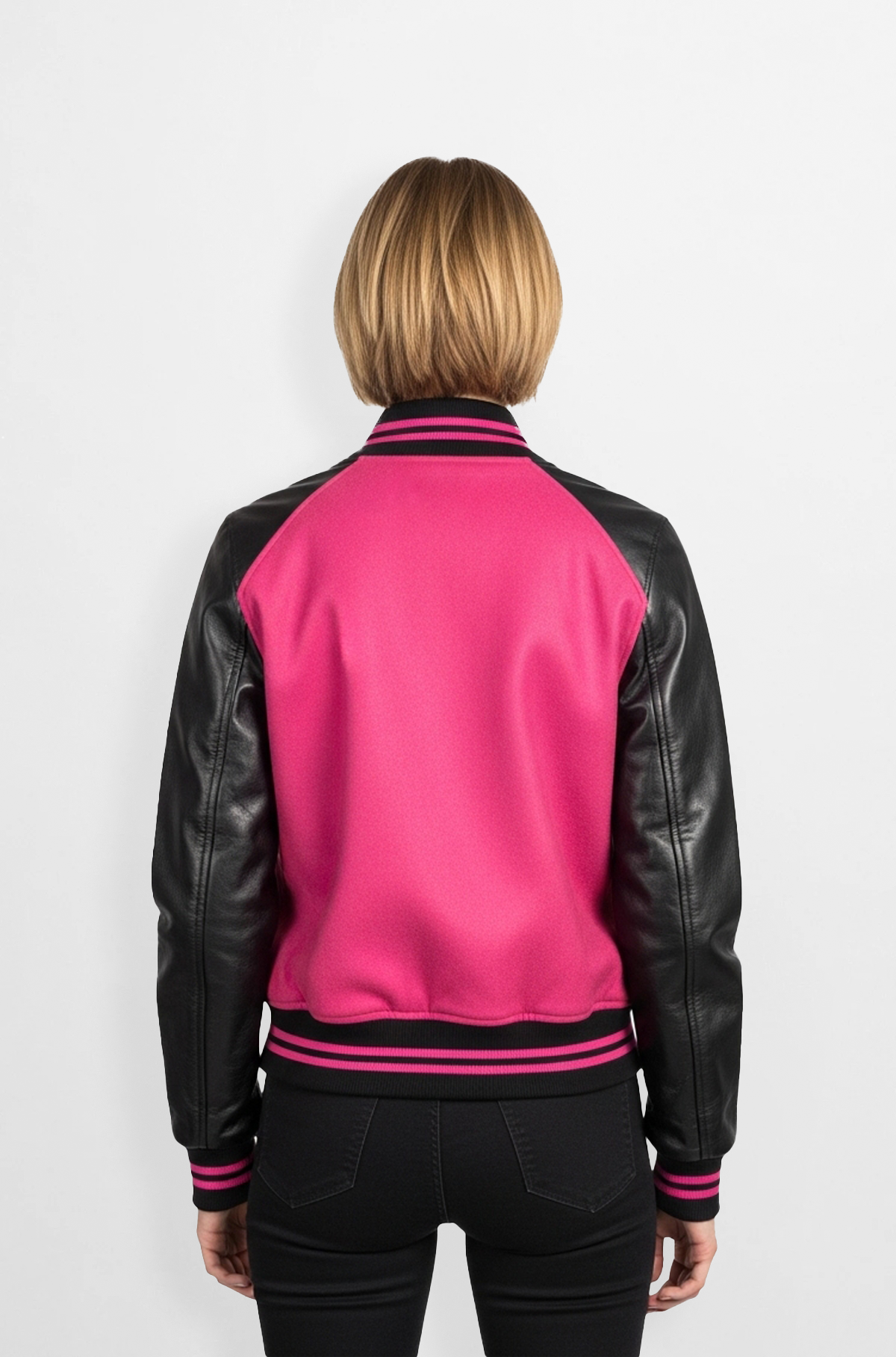 BlushStrike Varsity Jacket