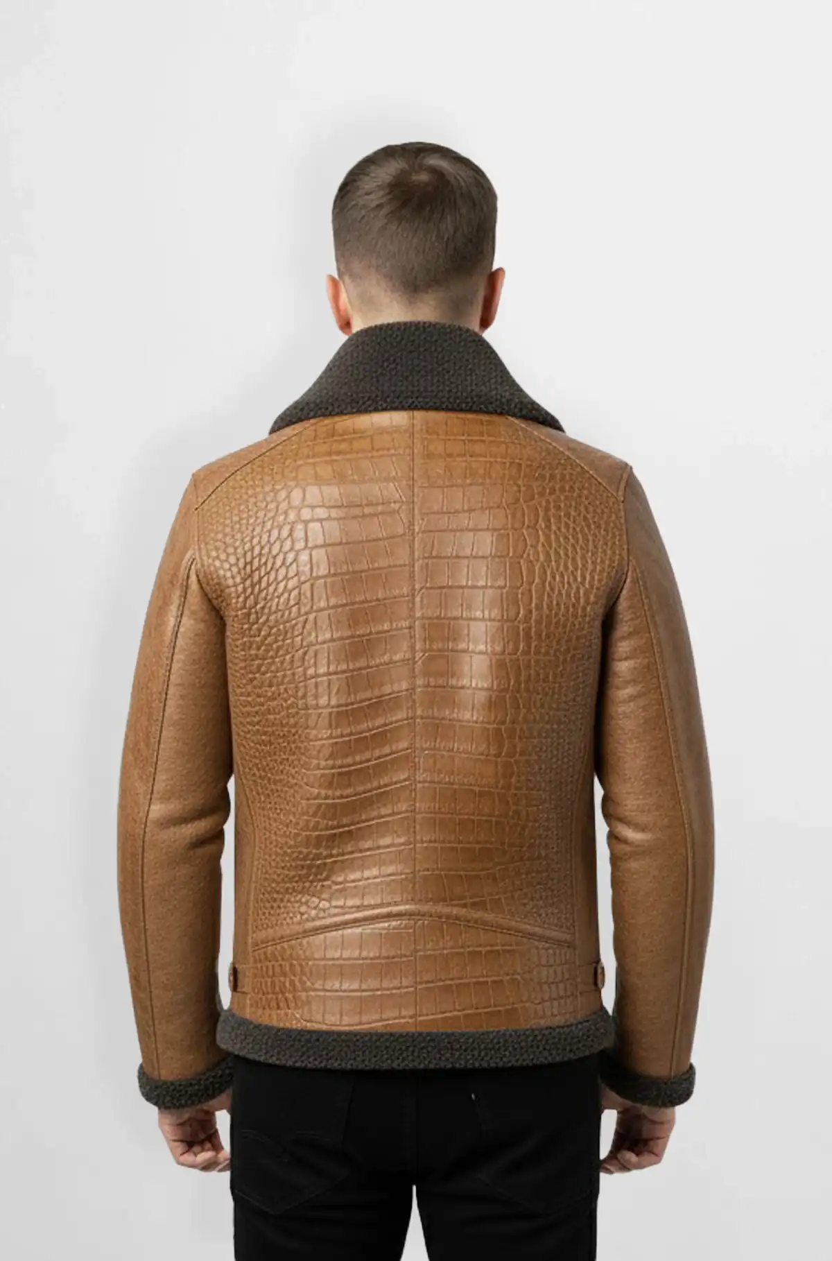 Camden Crocodile Shearling Jacket