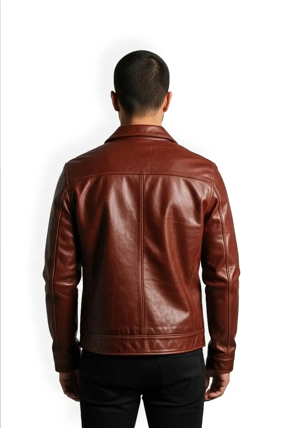 Cognac Brown Leather Jacket