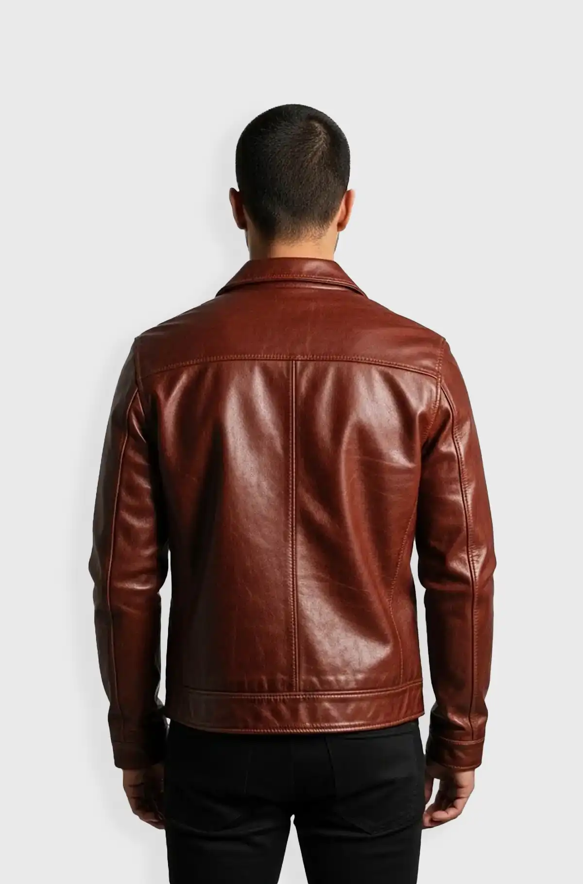 Cognac Brown Leather Jacket