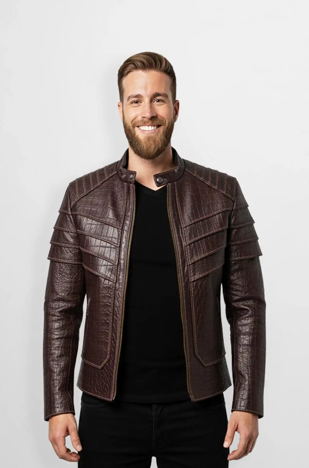 Crocodile Commander Leather Jacket