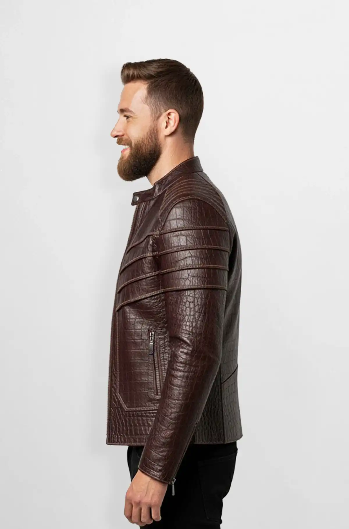 Crocodile Commander Leather Jacket