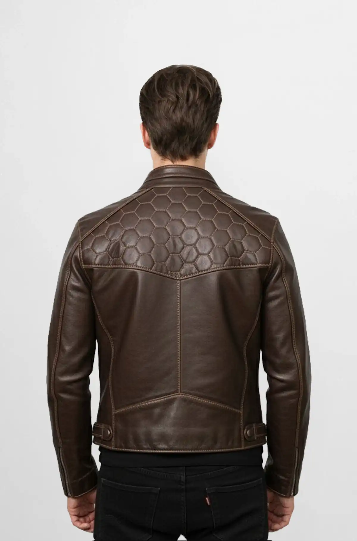 Dark Chocolate Brown Classic Moto Leather Jacket